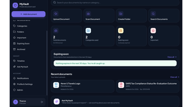 MyVault template preview