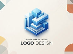 Isometric 3D logo mark with layered depth and gradient shadows