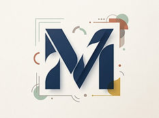 Two interlocking geometric letterforms forming a monogram logo