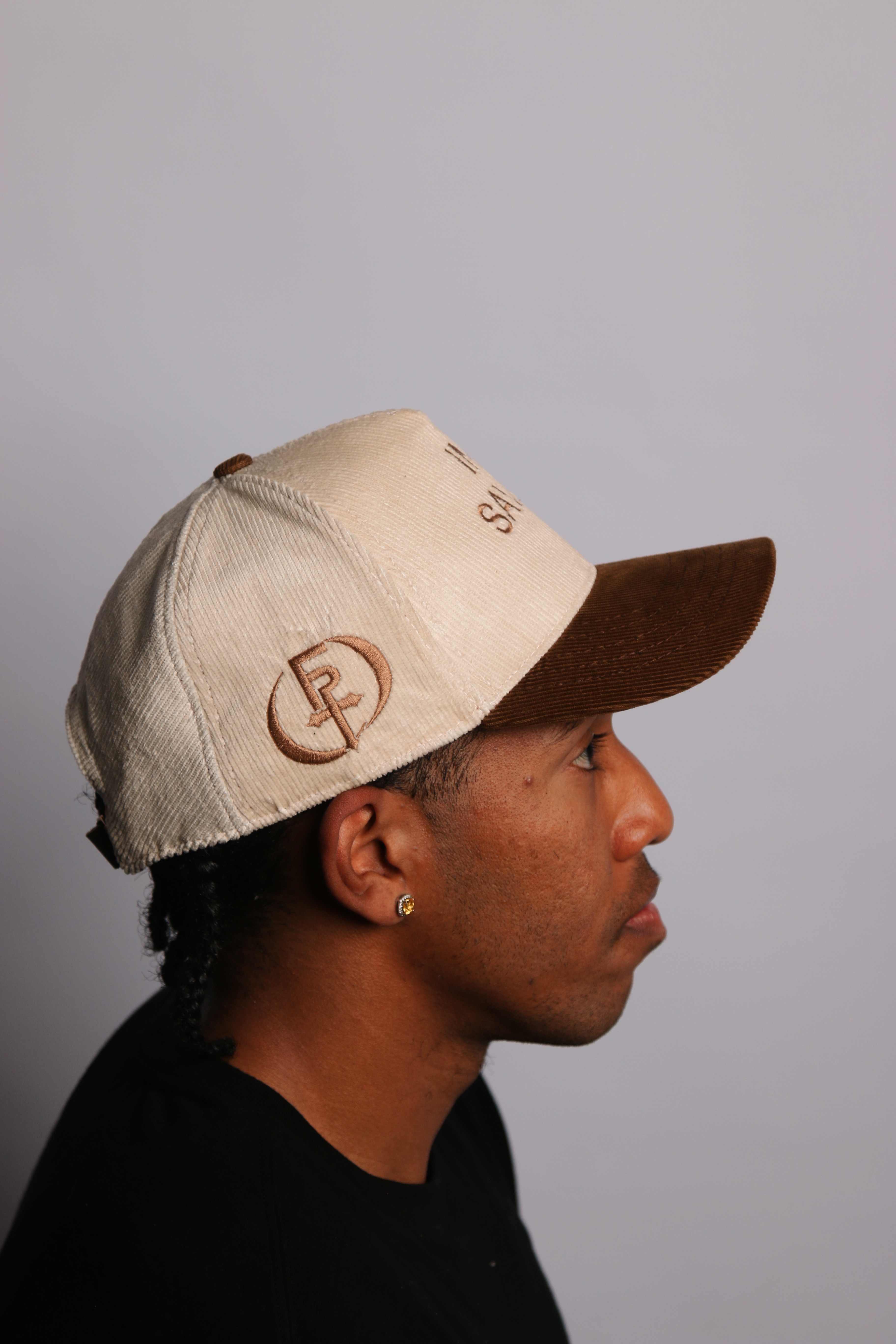 "I'm Saved" Brown Corduroy Hat
