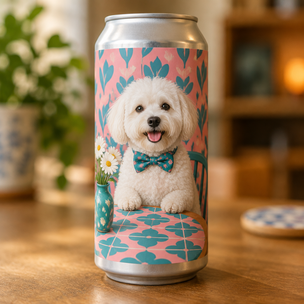 White special-edition beer can