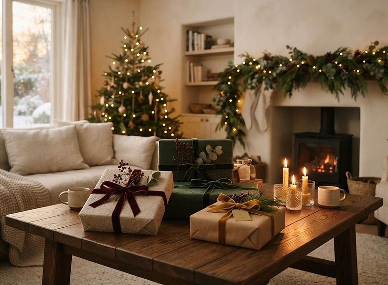 Cozy Christmas living room