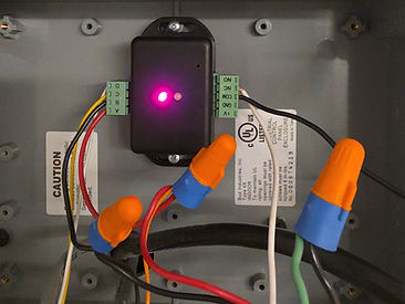 Entry door video access relay in a UL-listed control enclosure