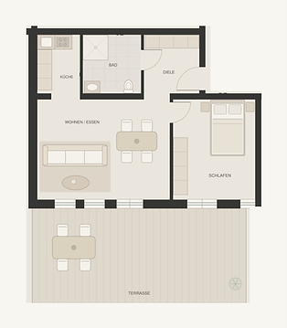 Grundriss Wohnung 1