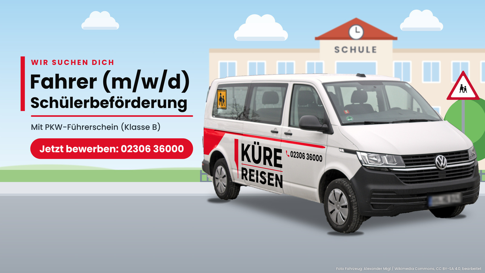 Anzeigefoto: Schulbusfahrer Kleinbusfahrer/in Minijob oder Teilzeit in Soest