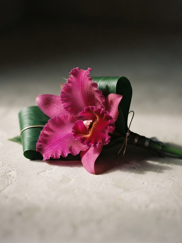The Orchid Boutonniere — Private Bridal · Atelier