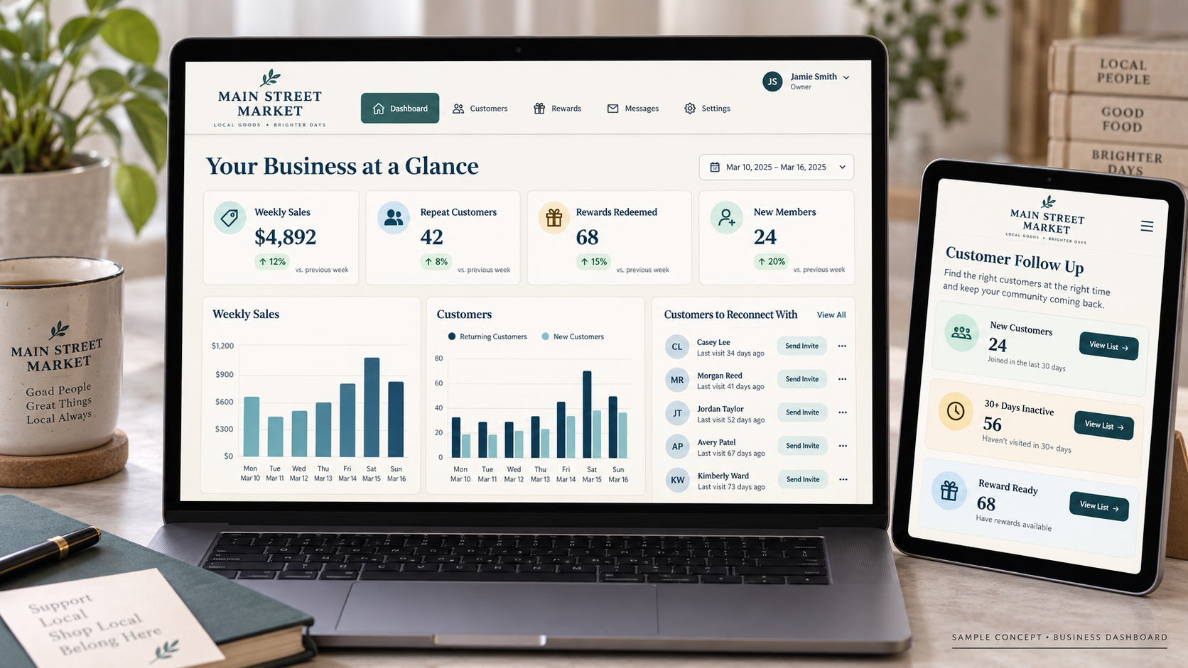 A dashboard that shows what's working