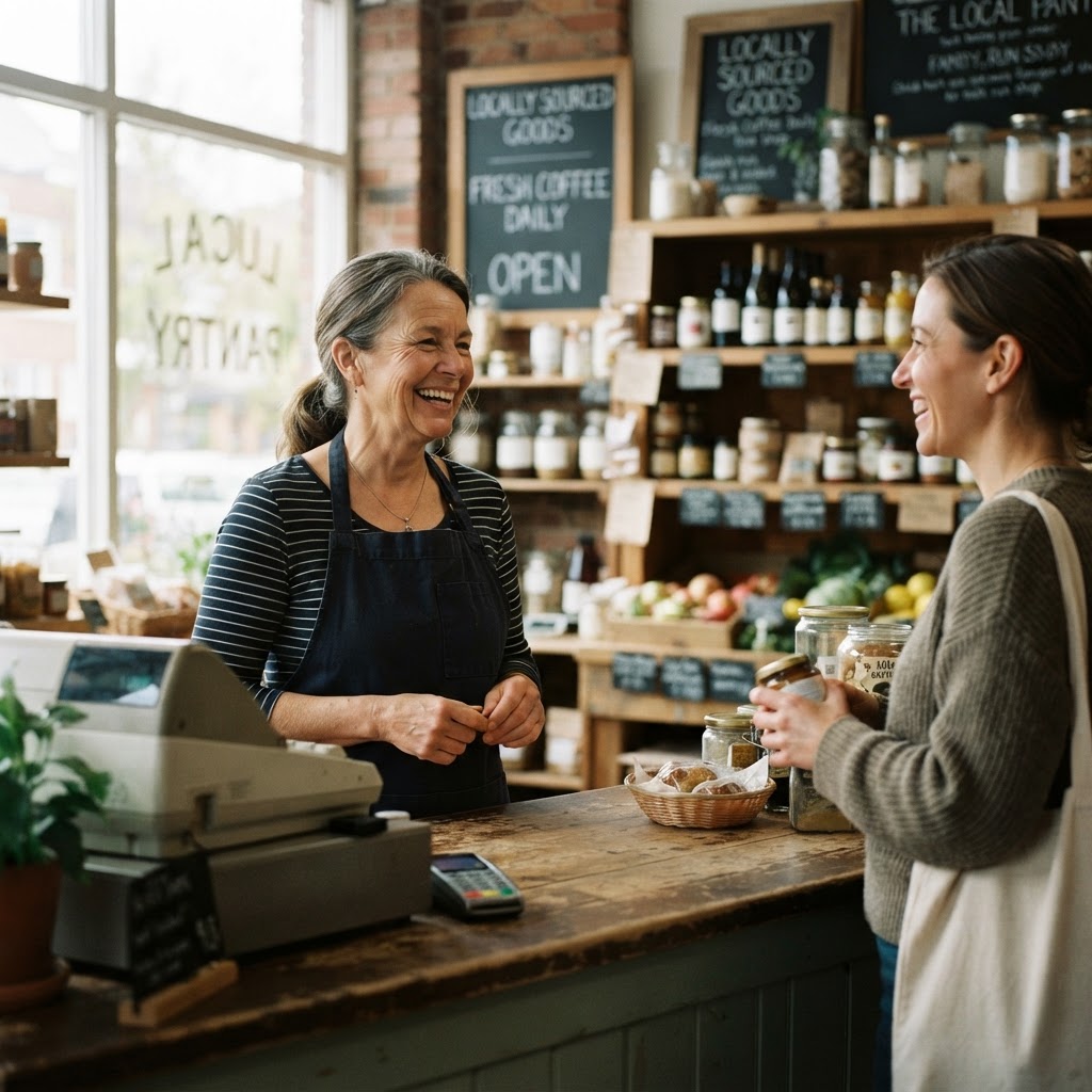 Local small business owner in their shop