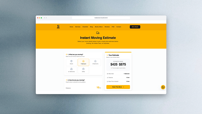 Sara Movers — estimator