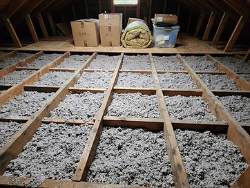 Attic Insulation before-and-after service illustration — after