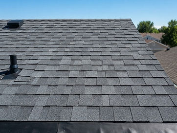 Roofing before-and-after service illustration — after