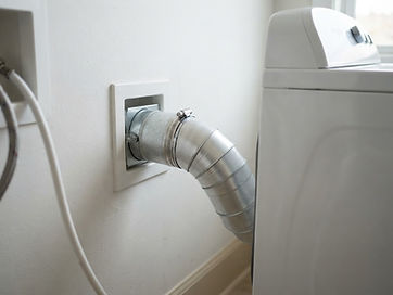 Clean residential dryer vent exhaust connection