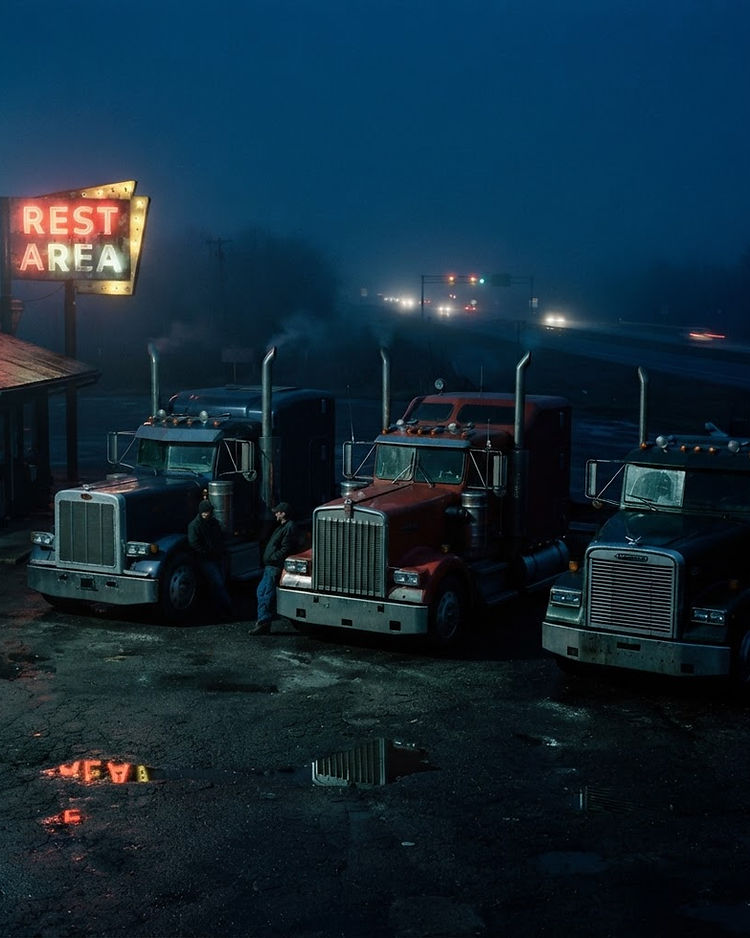 Morke Group Trucks auf der Nachtstrecke