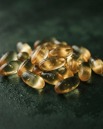 MVS Omega-3 capsules with golden oil