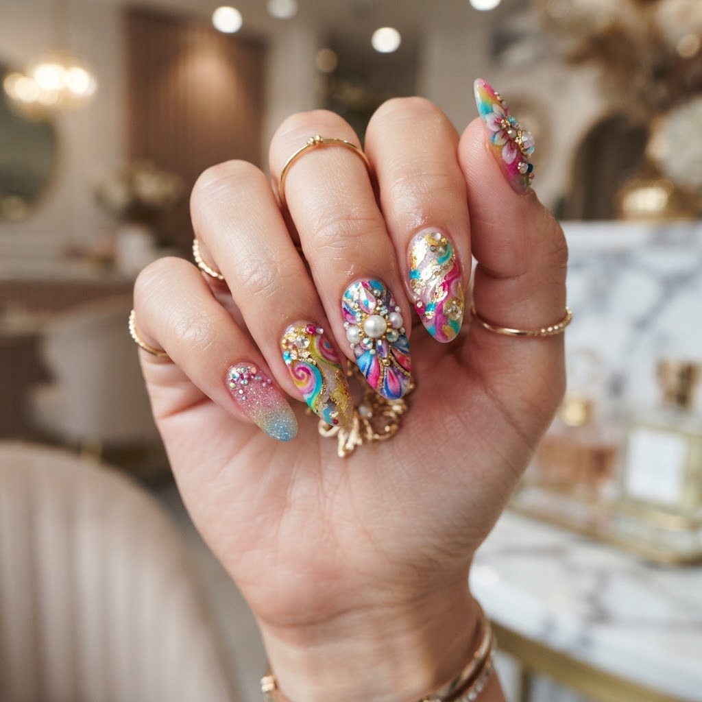 Nail Art sáng tạo tại Monkseaton Nail Bar & Beauty - Nail art Whitley Bay