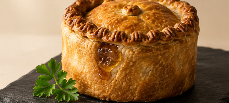 Handmade pork pies