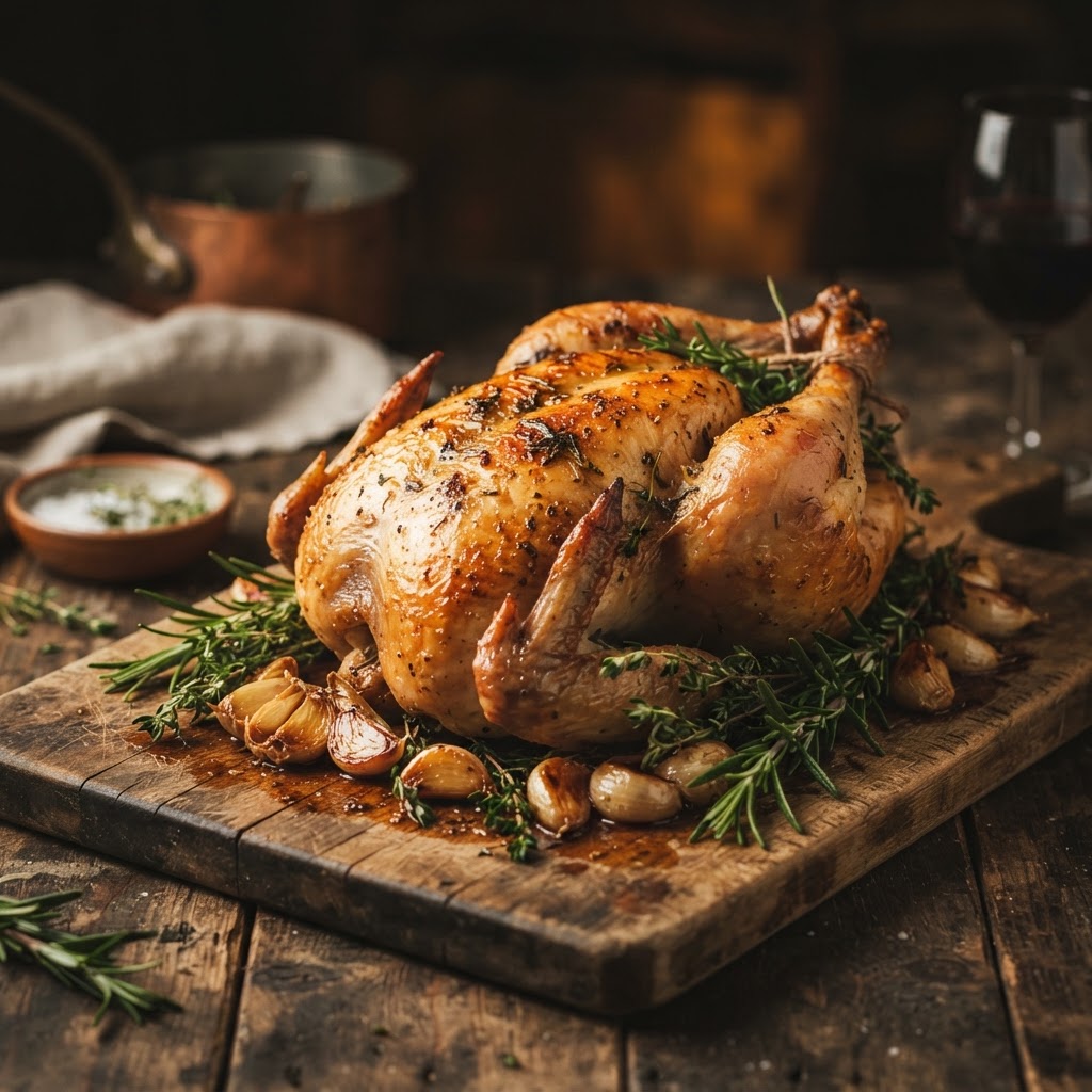 Frango assado na brasa