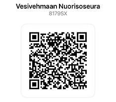 MobilePay QR-koodi: Vesivehmaan Nuorisoseura, lyhytnumero 8179SX