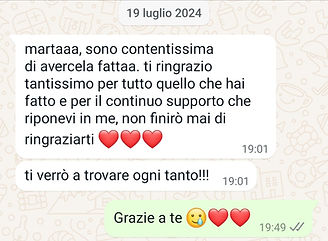 Messaggio di un allievo: Grazie infinite (Patente B · 19 luglio 2024)