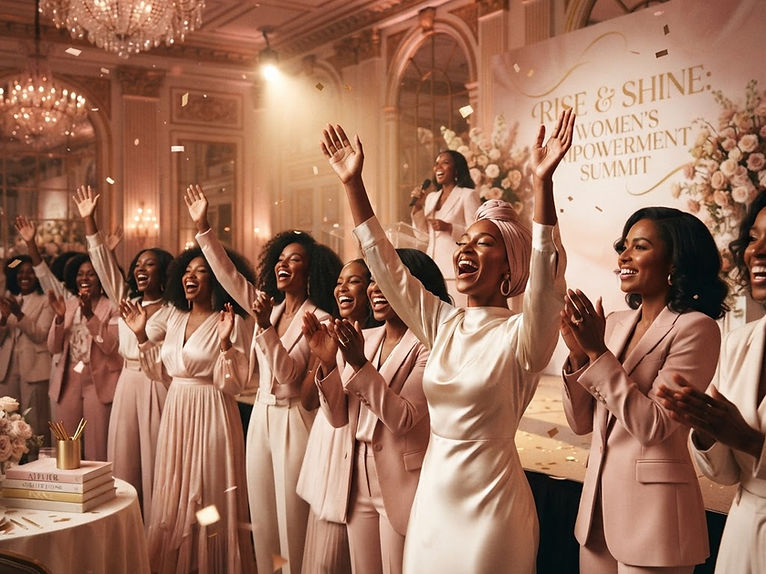 Women celebrating at the Enjoy Your Life Women's Conference