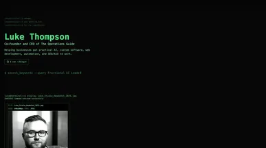 Hacker Portfolio Website template preview