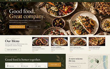 Restaurant Menu & Reservations — Restaurants & Hospitality concept project