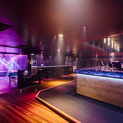 Bar and stage lighting inside 170 Russell