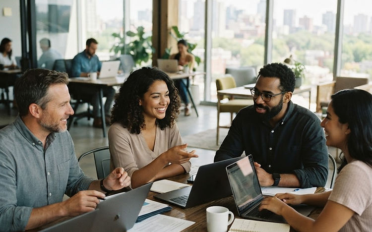 The Nexus AI team collaborating in the office