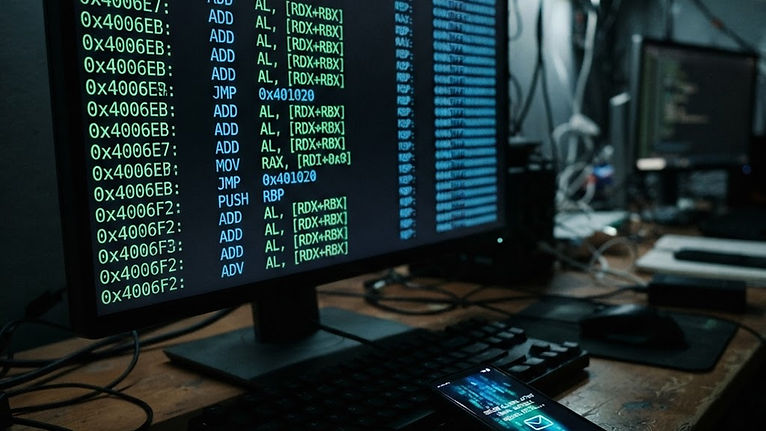 Terminal showing exploit chain assembly code analysis