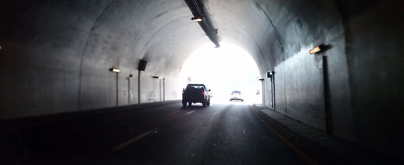 Tunnel heading toward the light