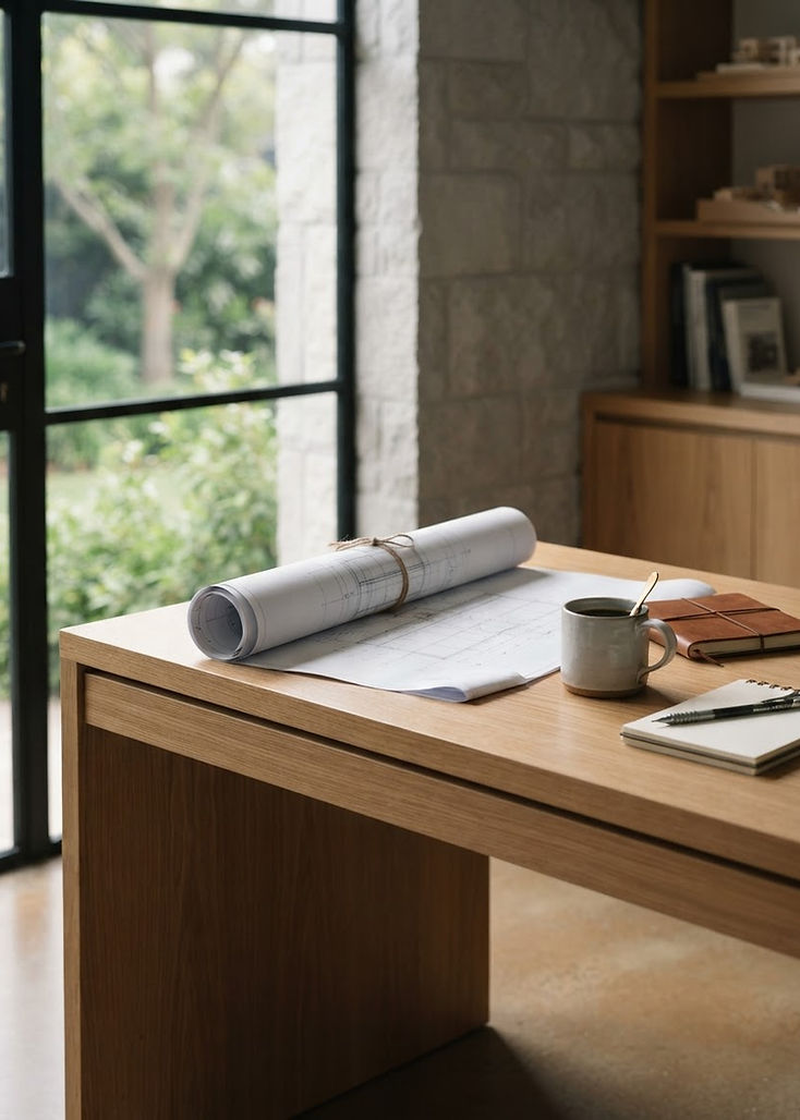 Minimalist studio workspace