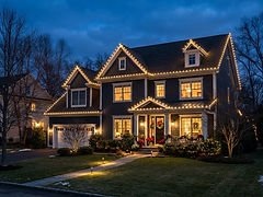 Warm White Rooflines — holiday lighting design inspiration