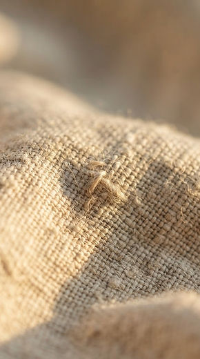 Tissu de lin tissé dans une lumière naturelle