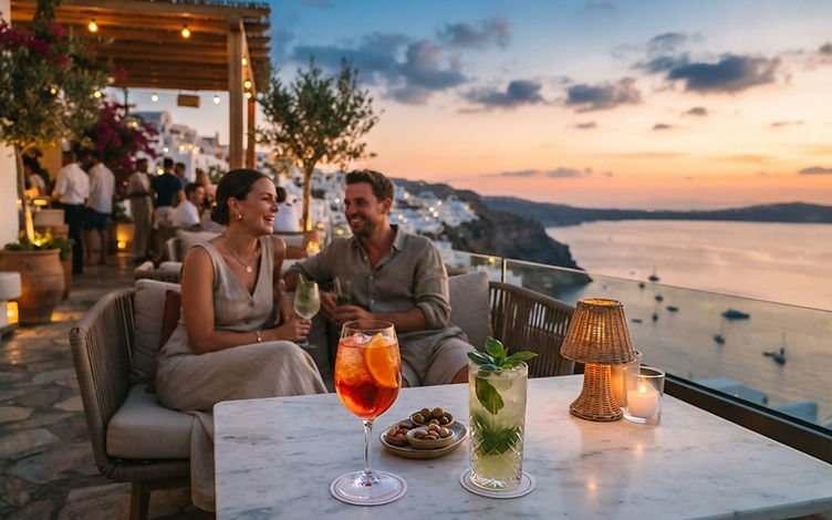 Cocktails & Tapas bij zonsondergang
