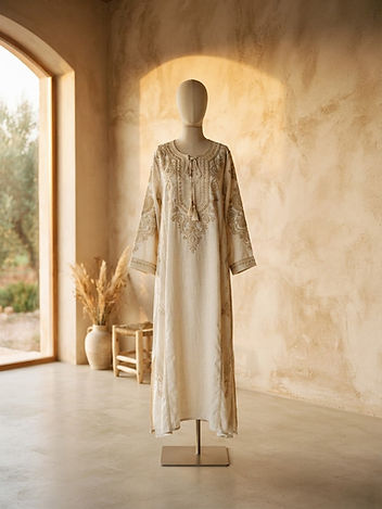 Vestido caftán bordado