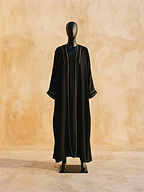Abaya abierta de crepe
