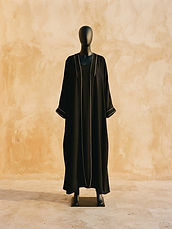 Abaya abierta de crepe