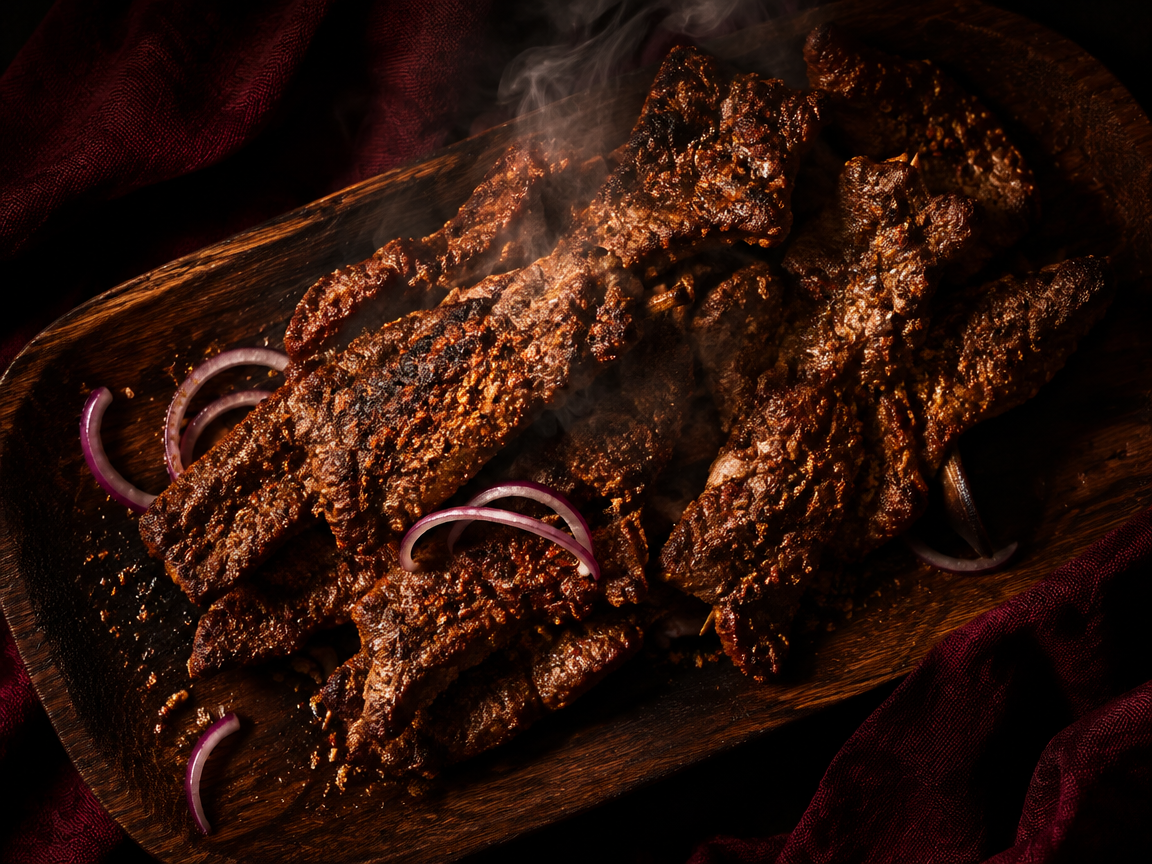 Grilled food fresh off the grill