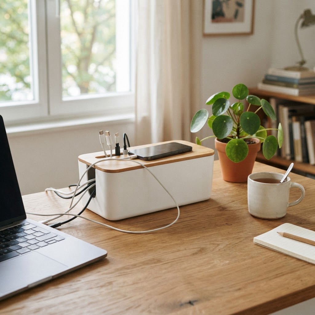 DeskTidy Cable Organizer Box