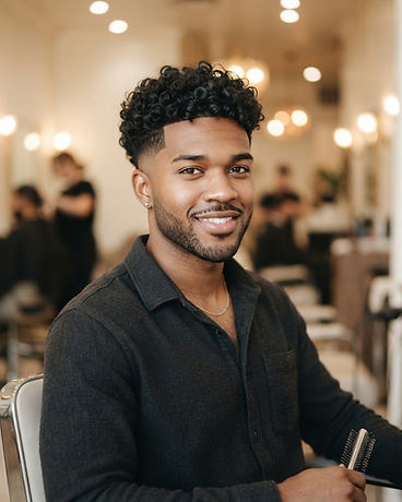 Homme : boucles avec dégradé