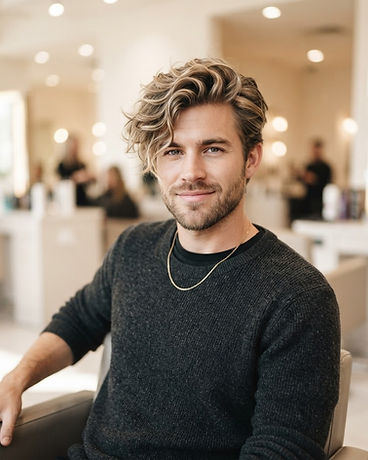 Homme : mi-long texturé blond