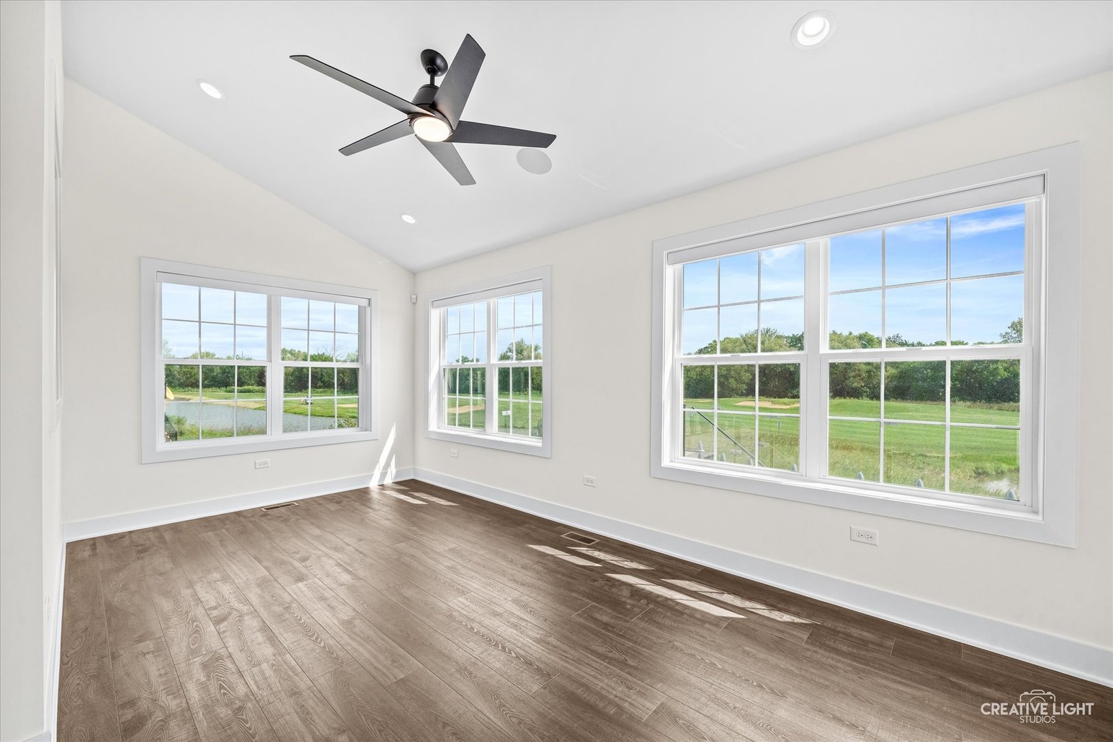 The sunroom, facing the view