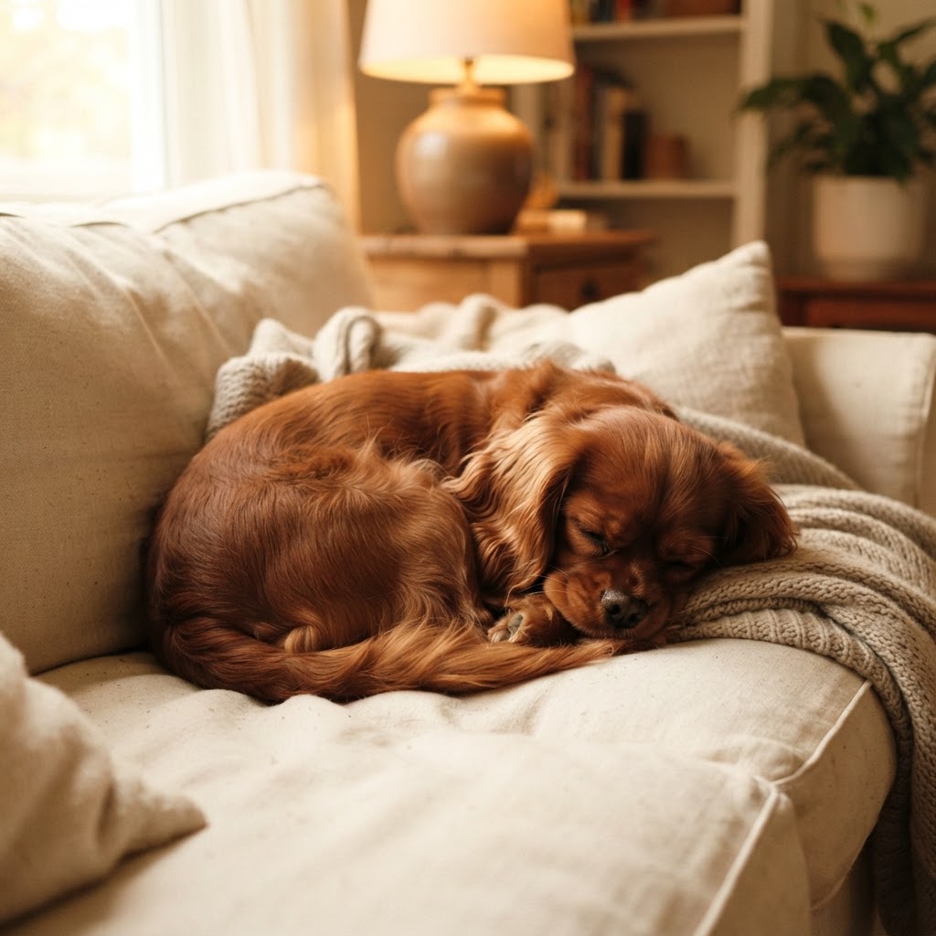 Keelie, a Ruby Cavalier King Charles Spaniel