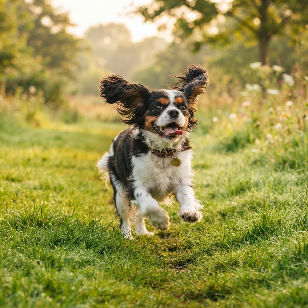 Tory, a Tricolor Cavalier King Charles Spaniel