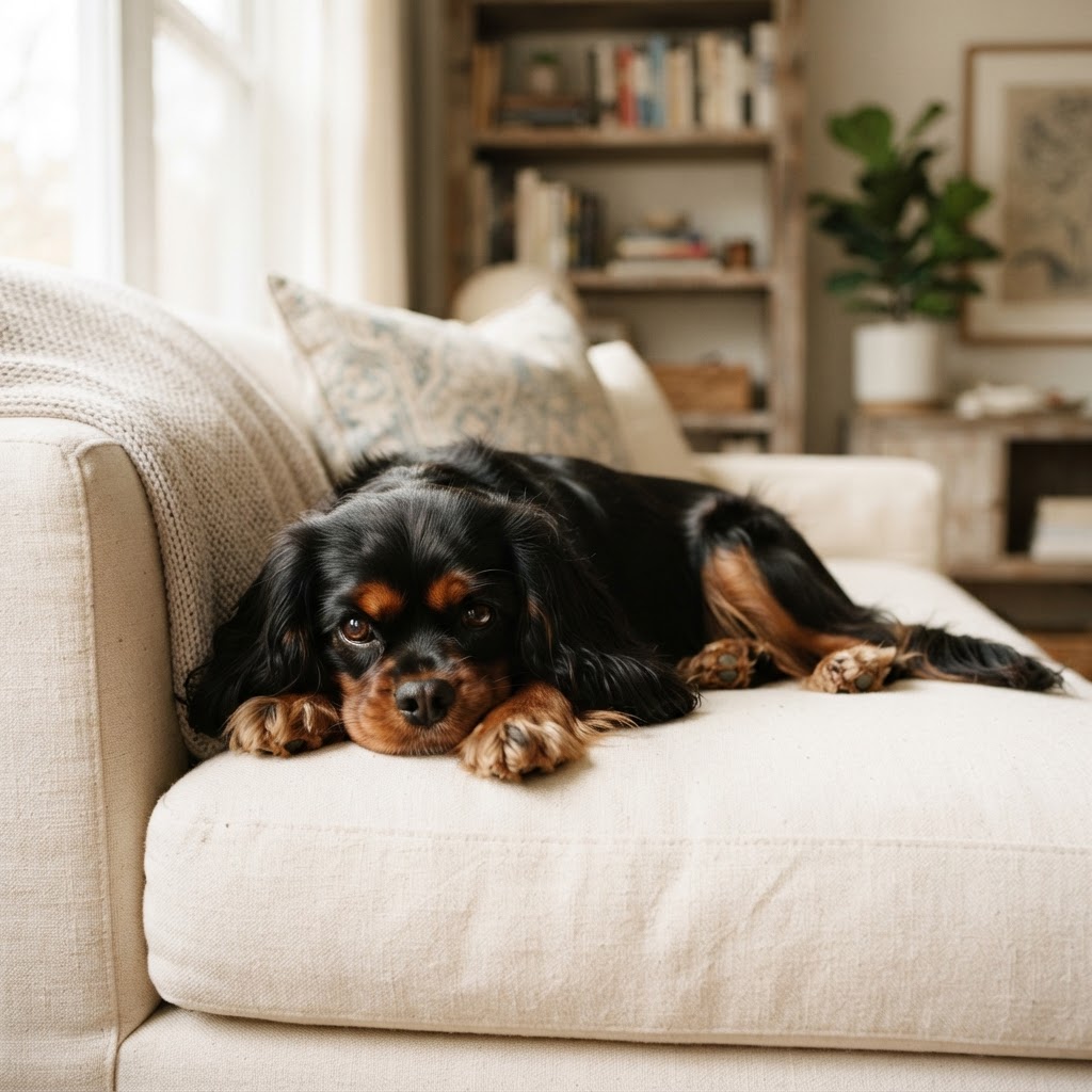 Remy, a Black & Tan Cavalier King Charles Spaniel