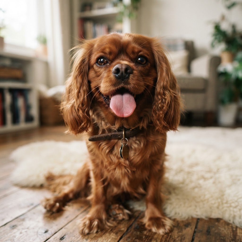 Toby, a Ruby Cavalier King Charles Spaniel