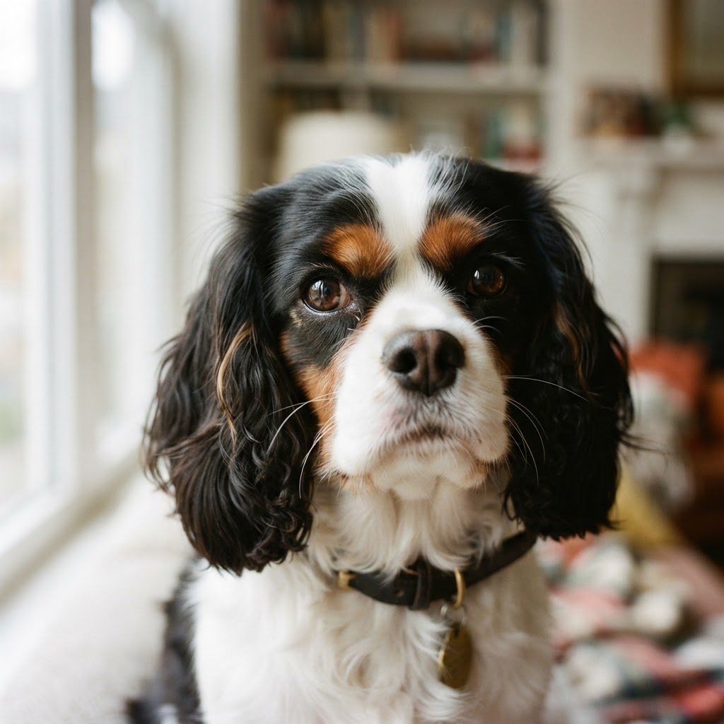 Brodie, a Tricolor Cavalier King Charles Spaniel