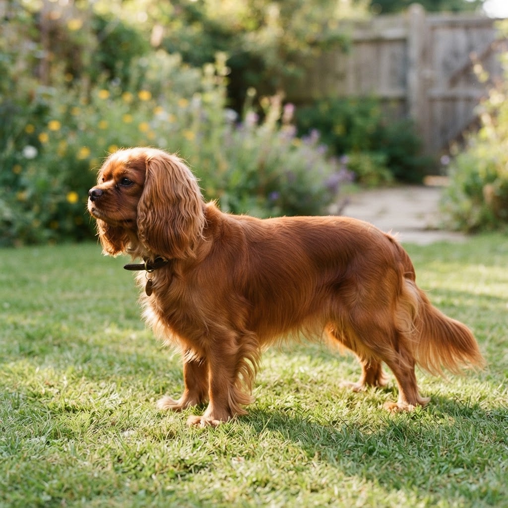 Merlot, a Ruby Cavalier King Charles Spaniel