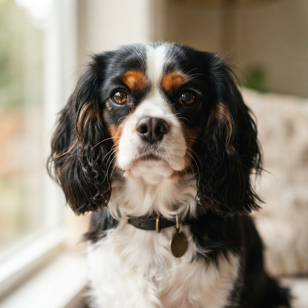 Shelbie, a Tricolor Cavalier King Charles Spaniel