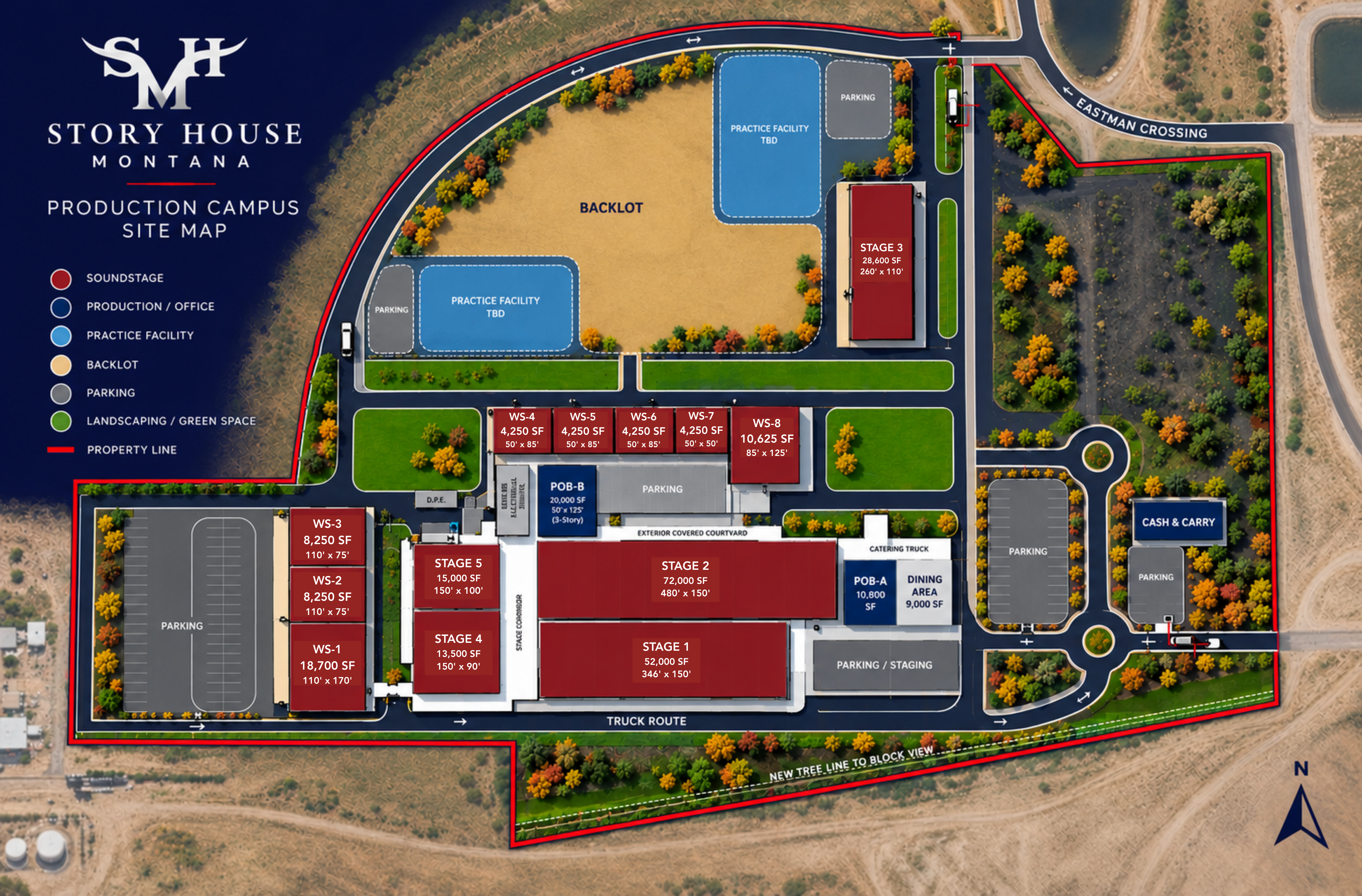 Story House Montana Production Campus Site Map